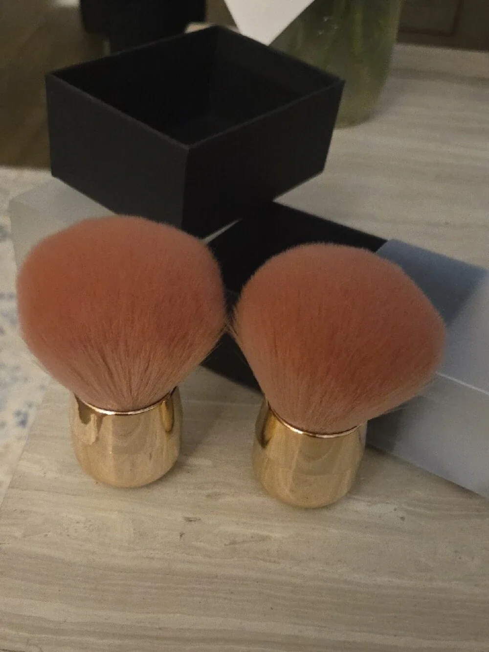 Dense Kabuki Powder Brush in Pink New In Box. Set Of 2